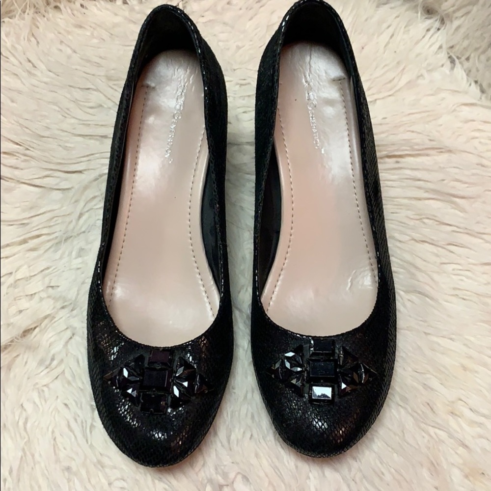 Ladies BCBG Generation black wedge shoes